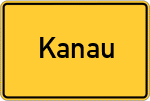 Place name sign Kanau, Niederbayern