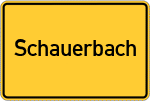 Place name sign Schauerbach