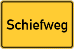 Place name sign Schiefweg, Niederbayern