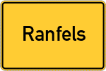 Place name sign Ranfels