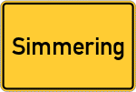 Place name sign Simmering