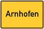 Place name sign Arnhofen