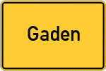 Place name sign Gaden