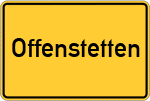 Place name sign Offenstetten