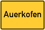 Place name sign Auerkofen