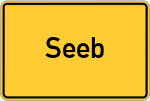 Place name sign Seeb, Niederbayern