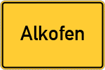 Place name sign Alkofen