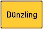 Place name sign Dünzling