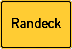 Place name sign Randeck