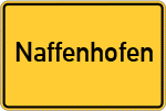 Place name sign Naffenhofen, Kreis Kelheim, Niederbayern