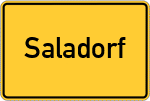 Place name sign Saladorf, Niederbayern