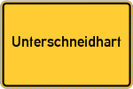 Place name sign Unterschneidhart