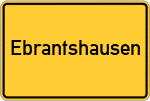 Place name sign Ebrantshausen