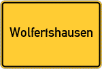 Place name sign Wolfertshausen