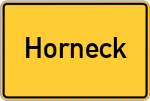 Place name sign Horneck, Niederbayern