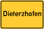 Place name sign Dieterzhofen