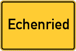 Place name sign Echenried, Oberpfalz