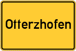 Place name sign Otterzhofen