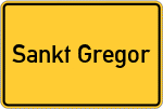 Place name sign Sankt Gregor