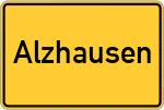 Place name sign Alzhausen