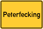 Place name sign Peterfecking