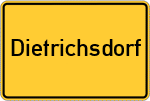 Place name sign Dietrichsdorf