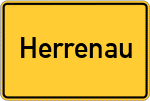 Place name sign Herrenau