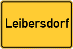 Place name sign Leibersdorf