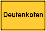 Place name sign Deutenkofen