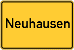 Place name sign Neuhausen, Bayern