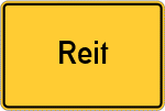 Place name sign Reit, Bayern