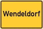 Place name sign Wendeldorf, Niederbayern