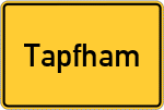 Place name sign Tapfham