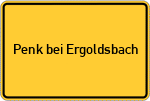 Place name sign Penk bei Ergoldsbach