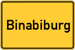 Place name sign Binabiburg
