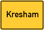 Place name sign Kresham