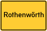 Place name sign Rothenwörth