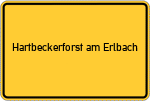 Place name sign Hartbeckerforst am Erlbach