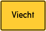 Place name sign Viecht, Niederbayern
