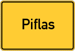 Place name sign Piflas, Bayern