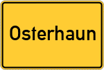 Place name sign Osterhaun