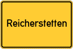 Place name sign Reicherstetten
