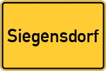 Place name sign Siegensdorf