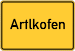 Place name sign Artlkofen