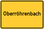 Place name sign Oberröhrenbach