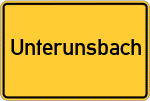 Place name sign Unterunsbach