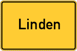 Place name sign Linden, Kreis Landshut