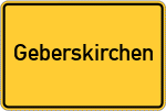 Place name sign Geberskirchen