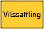Place name sign Vilssattling, Bayern