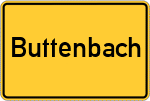 Place name sign Buttenbach
